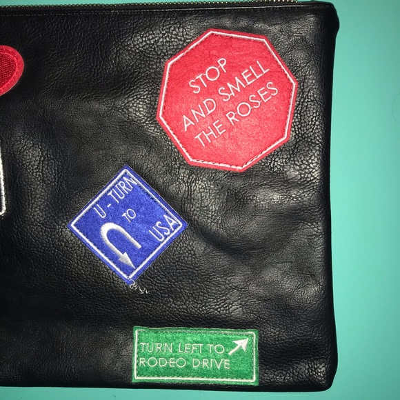 Betsey Johnson Pouch Rodeo Drive Patch Fun Signs - Picture 5 of 15